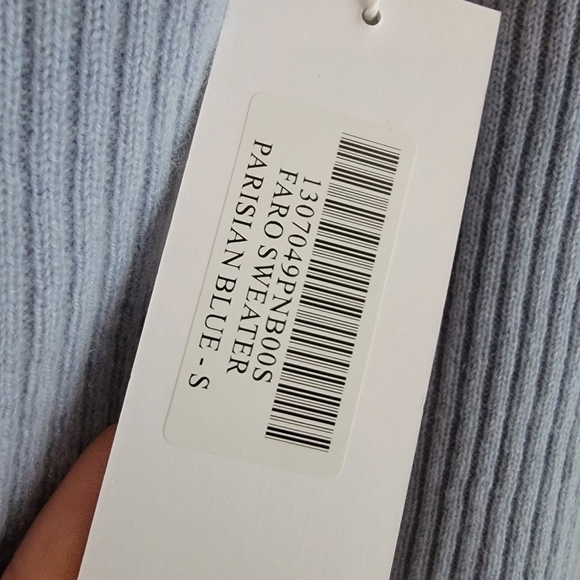 Reformation Faro Sweater in Parisian Blue size S NWT - Picture 10 of 10